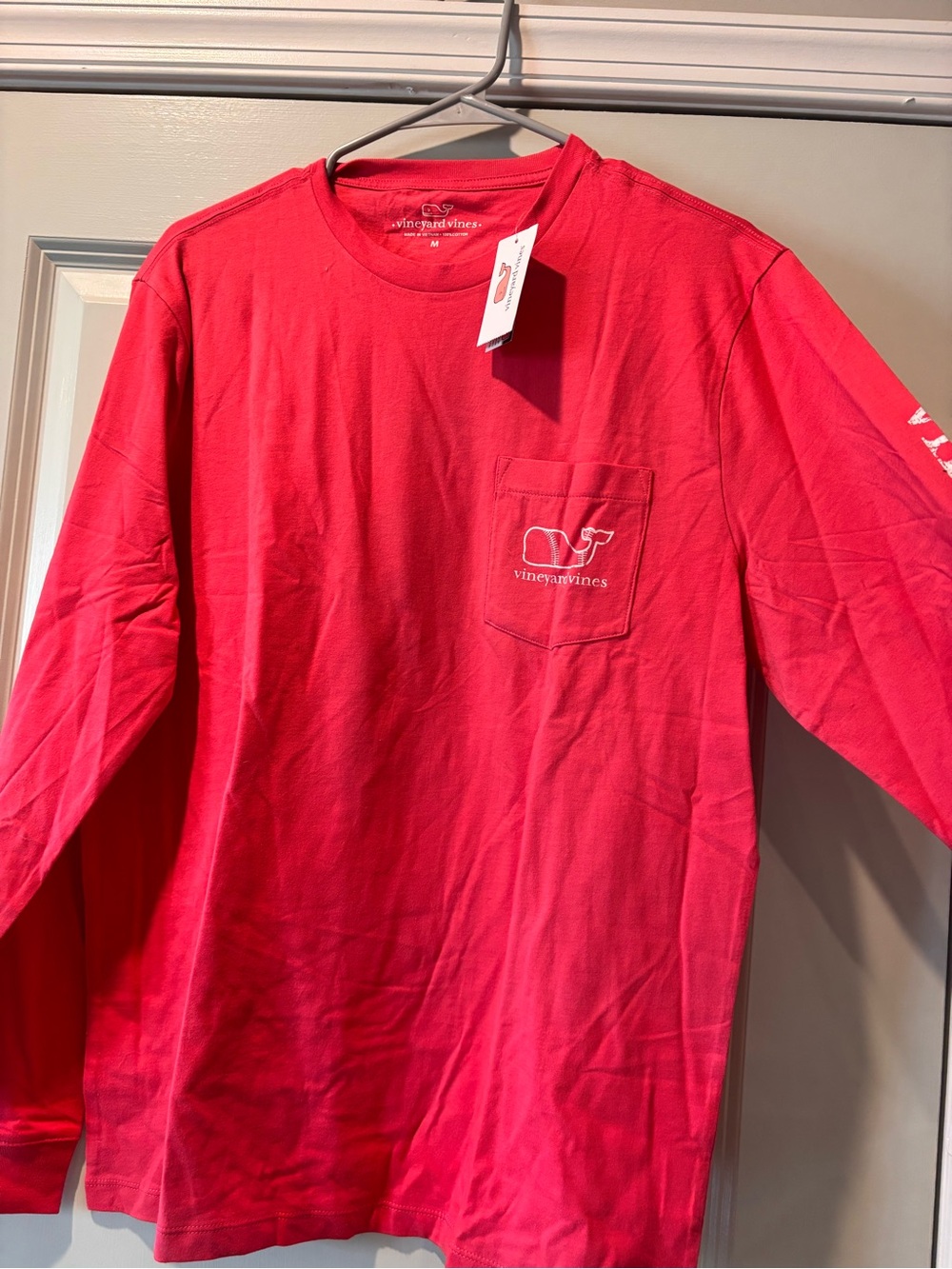 Vineyard Vines Men's Long Sleeve Pocket Tee - Bright Red